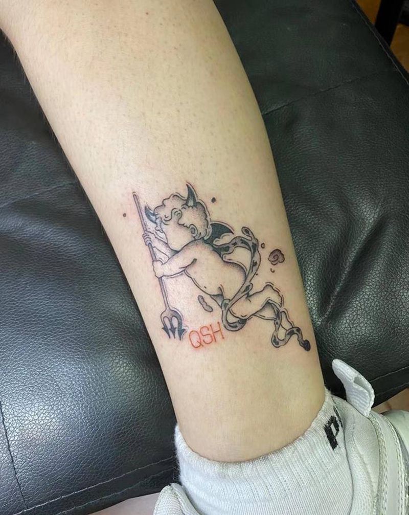 死亡遮盖纹身图片_腿部纹身图案