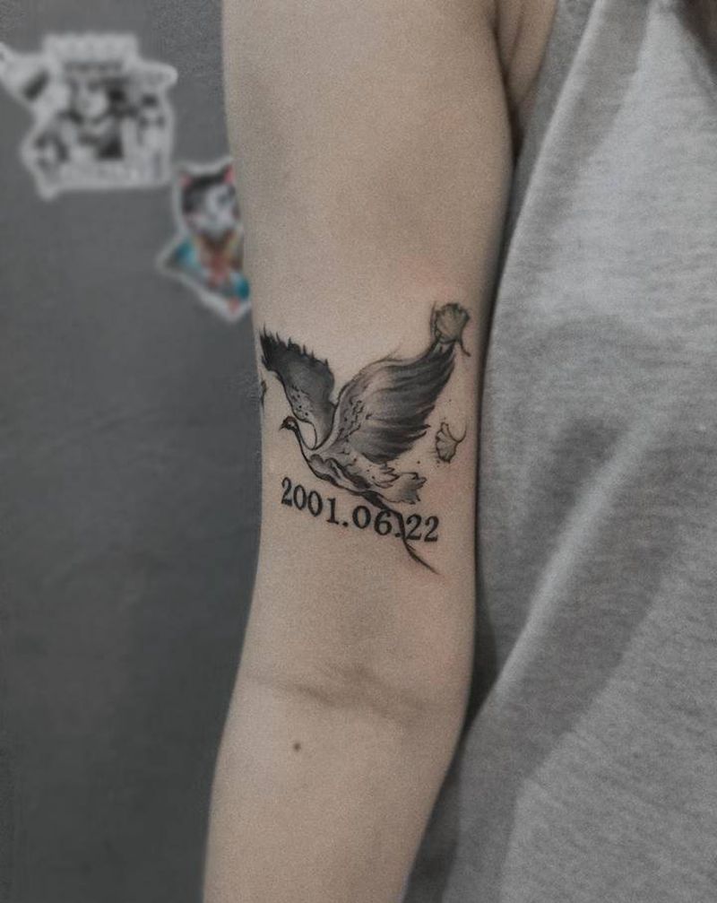 仙鹤纹身纹身图片_手臂纹身图案