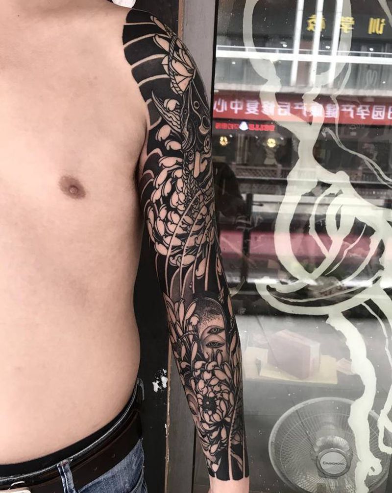 花臂纹身图片_手臂手部纹身图案