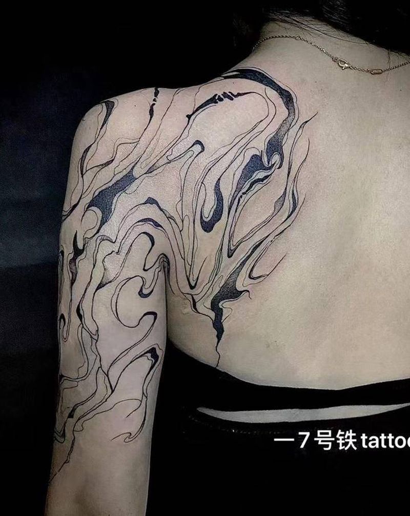 无定义纹身图片_水墨纹身图案