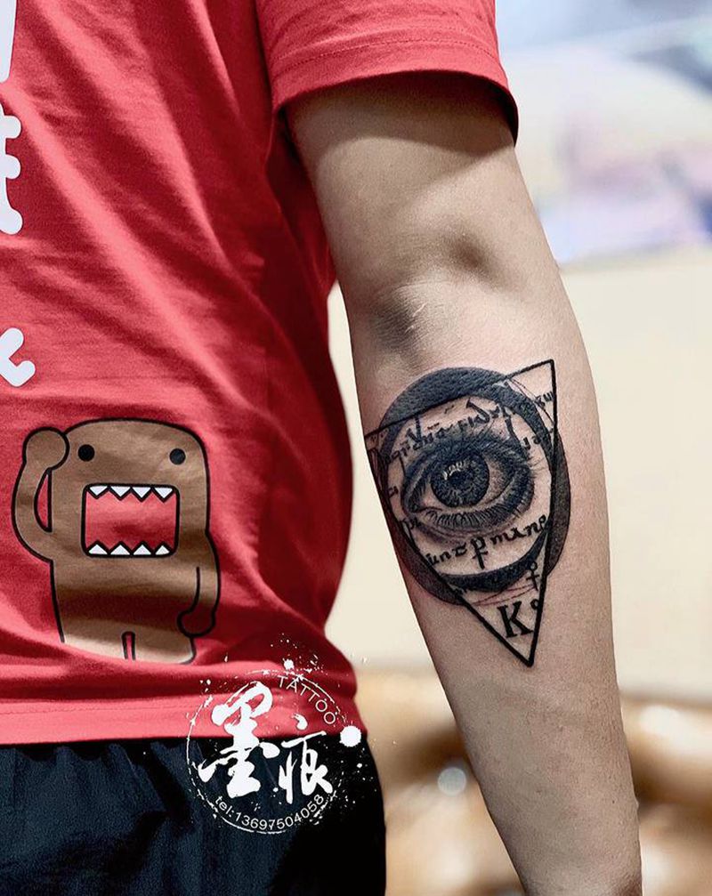 眼纹身图片_手部纹身图案