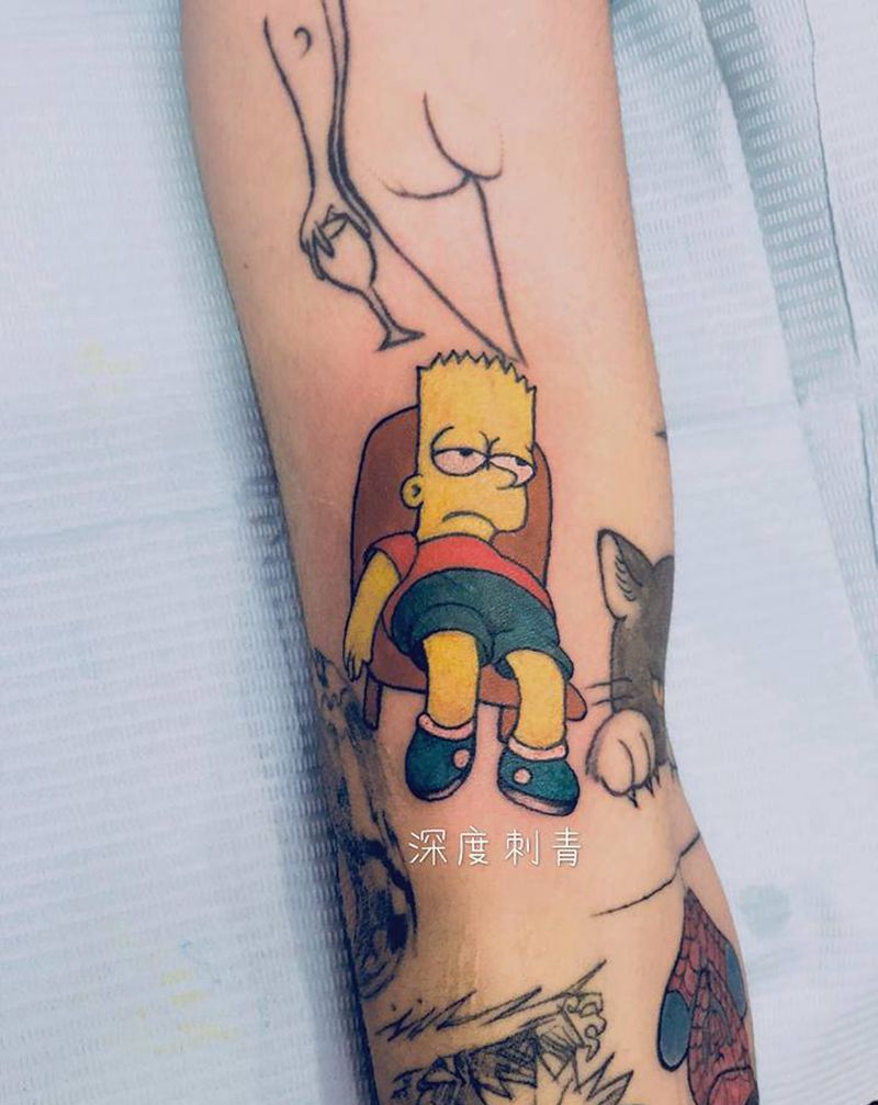 辛普森纹身图片_手臂纹身图案