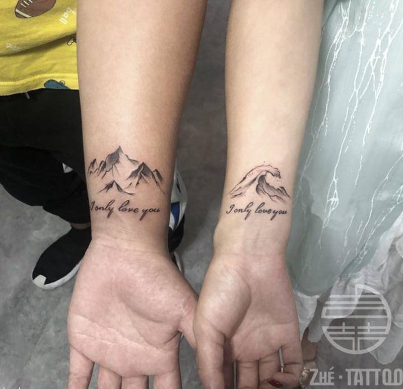 山海纹身图片_手臂纹身图案