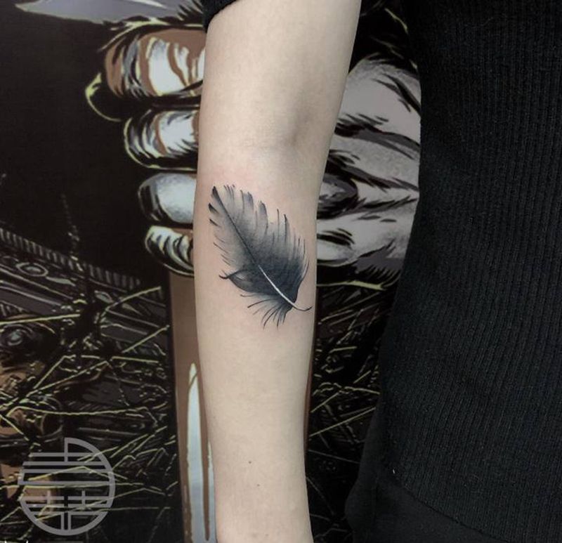 遮盖纹身图片_手臂水墨纹身图案