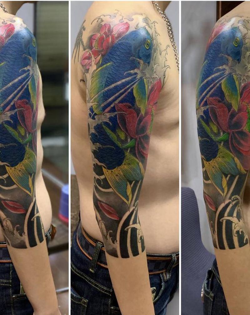 【传统七分袖.锦鲤