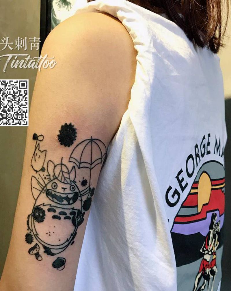 龙猫/客人自带纹身图片_手臂纹身图案