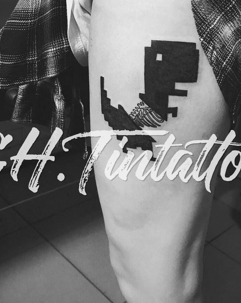 客人自带纹身图片_腿部纹身图案