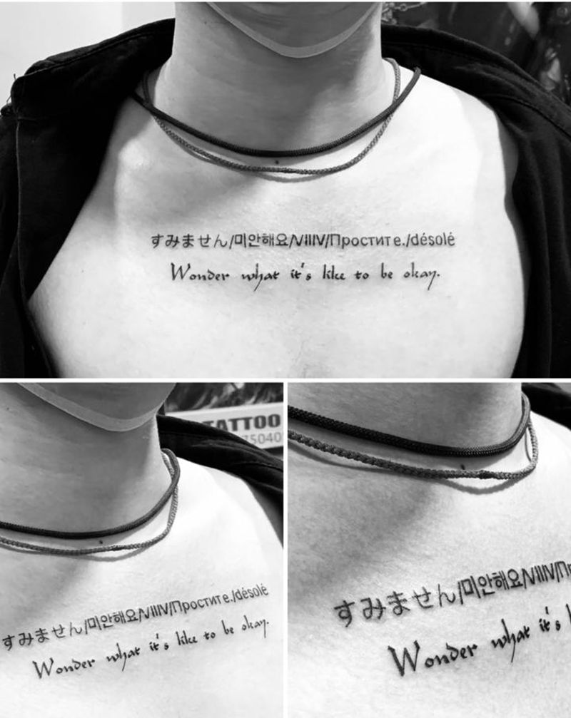 近日小作品纹身图片_手部胸部纹身图案