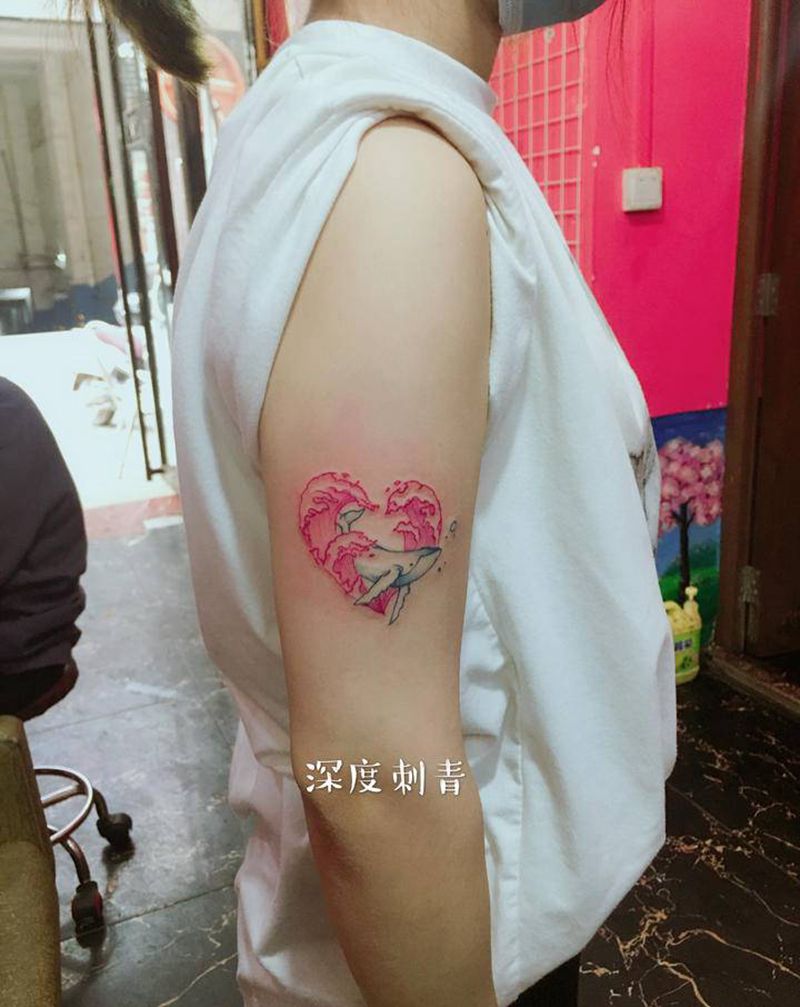 小清新纹身图片_手臂New School纹身图案