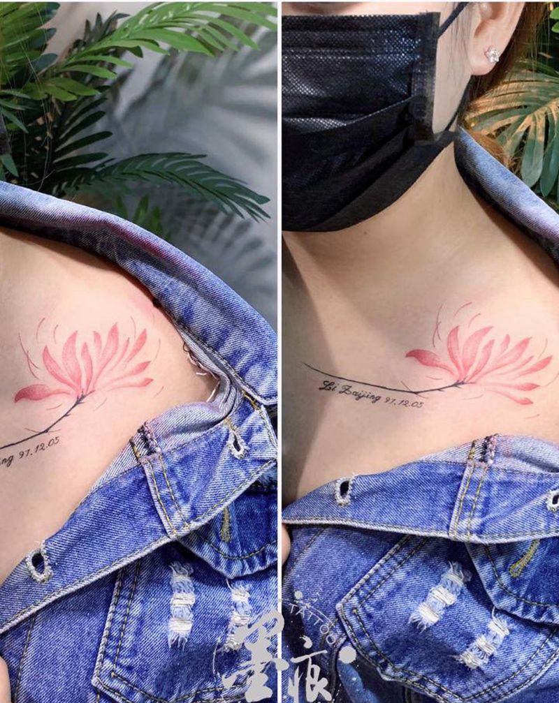 近日小作纹身图片_手臂肩部纹身图案