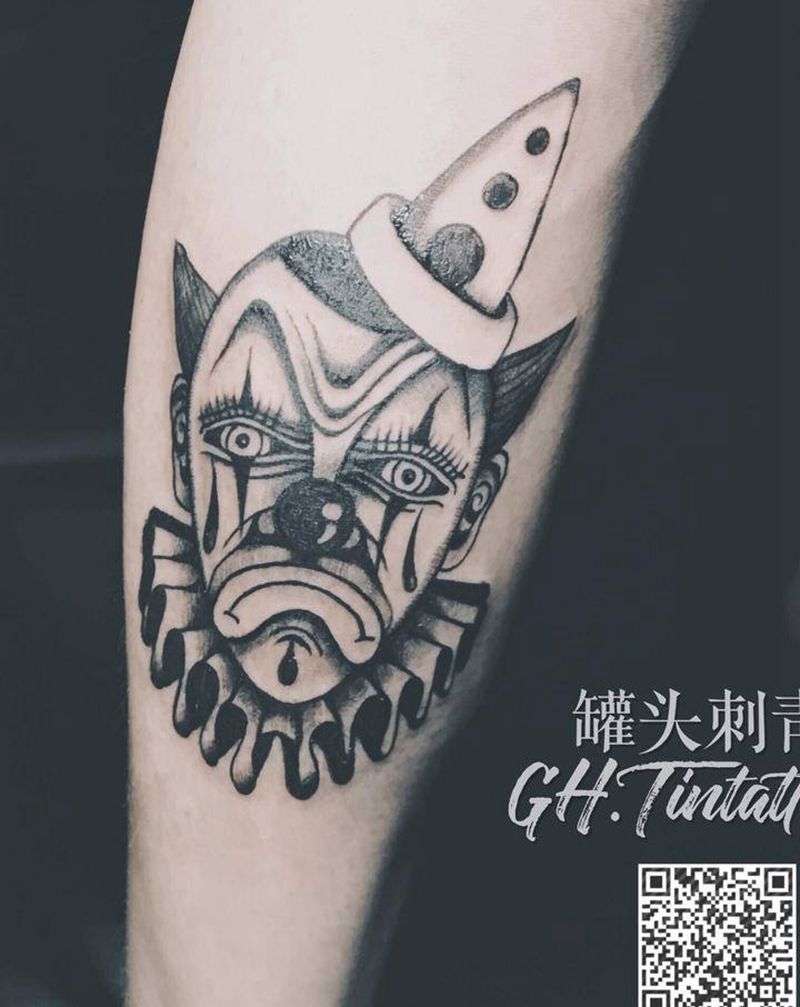 客户自带纹身图片_腿部Old School纹身图案