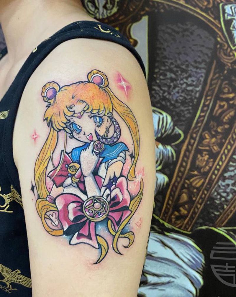 美少女战士纹身图片_手臂New School纹身图案