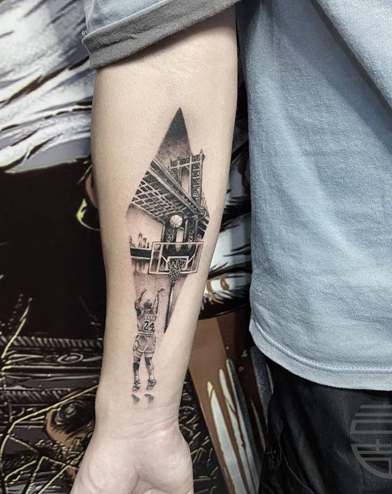 科比纹身图片_手部欧美写实纹身图案