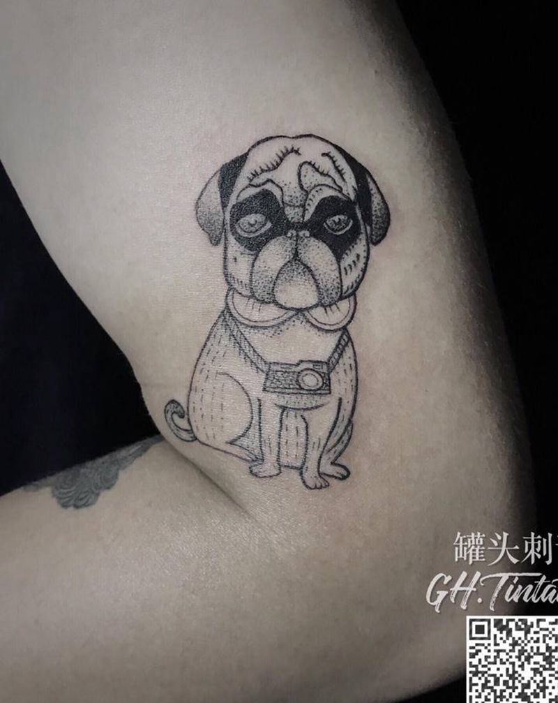 客人自带纹身图片_手臂点刺纹身图案