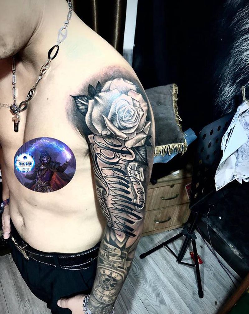 欧美纹身图片_手臂欧美写实纹身图案