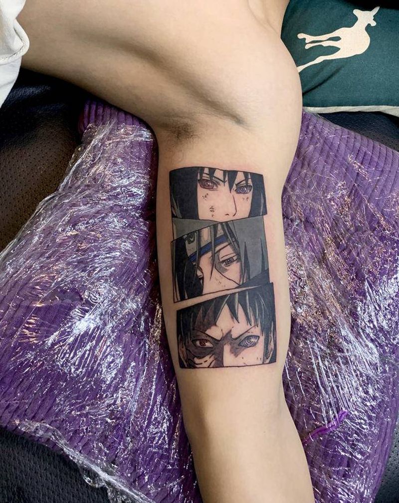 火影.宇智波三人组｜｜｜纹身图片_手部手臂New School几何纹身图案