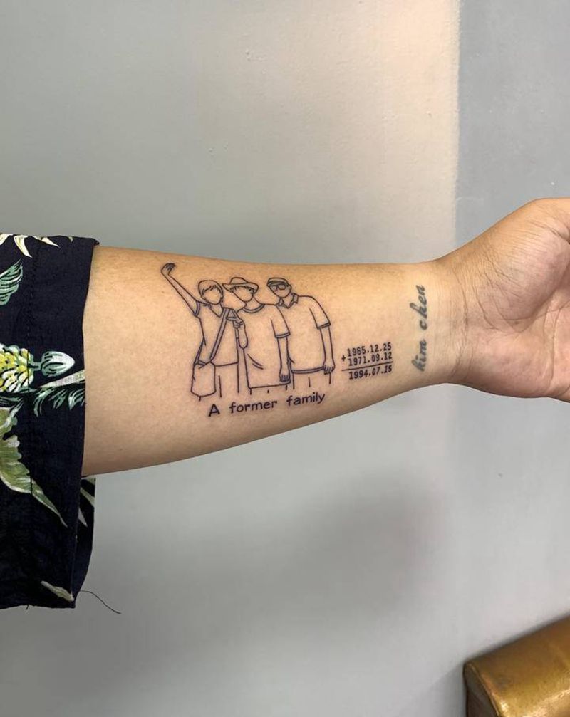 A former family纹身图片_手部手臂几何欧美写实纹身图案