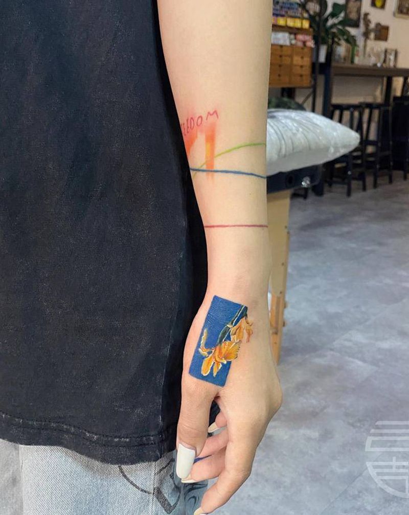 遮盖纹身图片_手部纹身图案