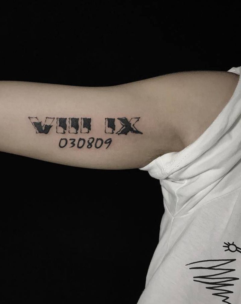 一些值得纪念的数字纹身图片_手臂纹身图案