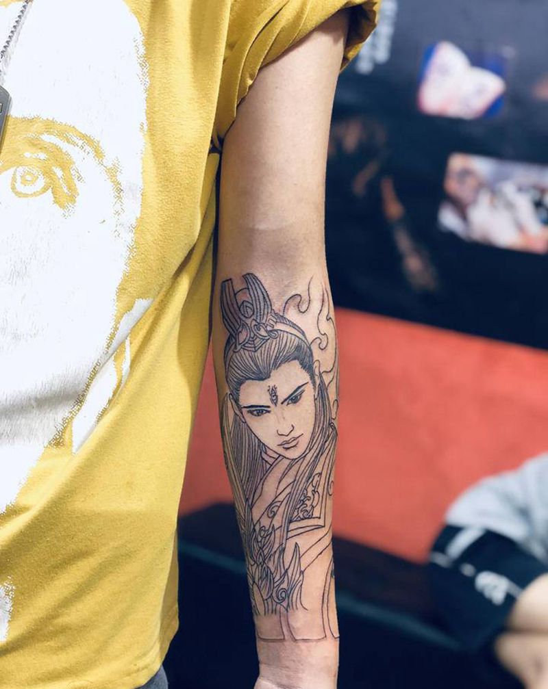 线条纹身图片_手部纹身图案