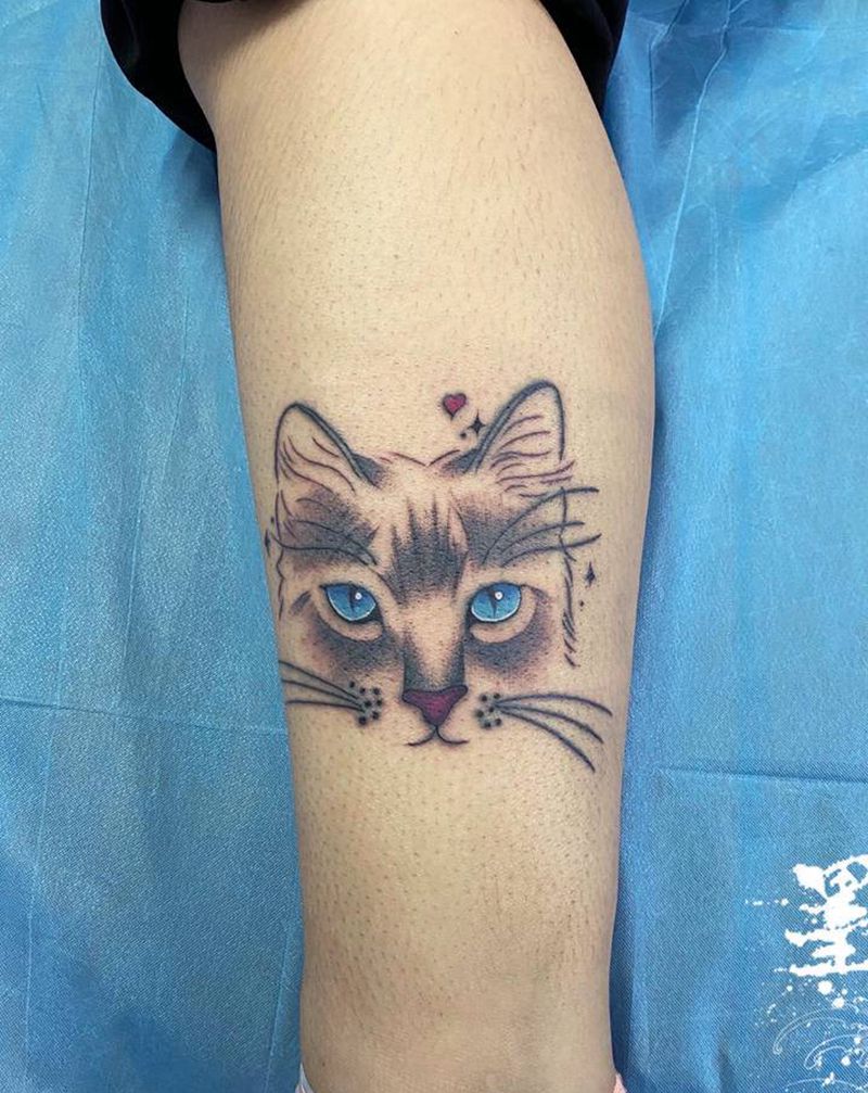 喵喵～纹身图片_手部腰部水彩几何纹身图案