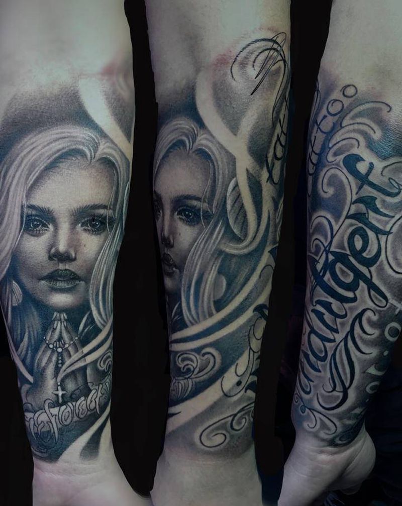 欧美纹身图片_手臂欧美写实纹身图案