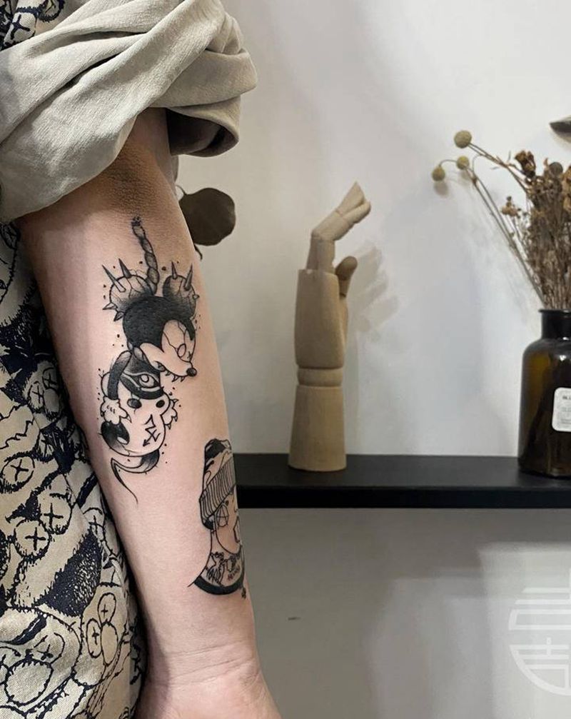 暗黑小图纹身图片_手臂纹身图案