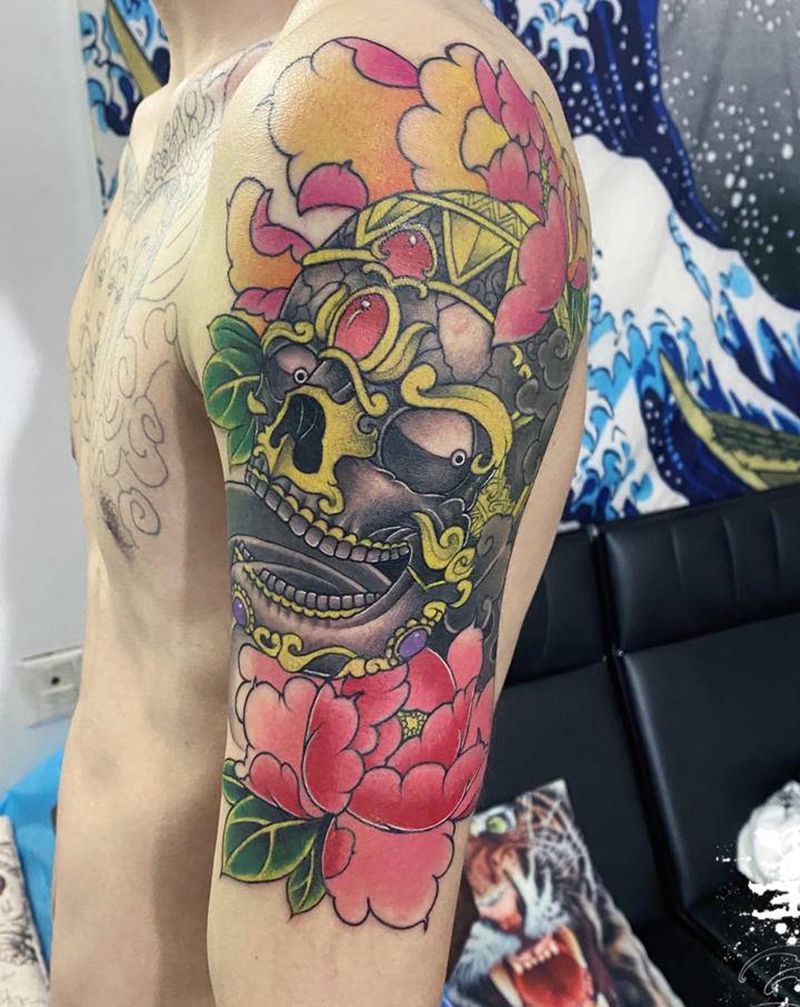 雷霆嘎巴纹身图片_手臂手部新传统纹身图案