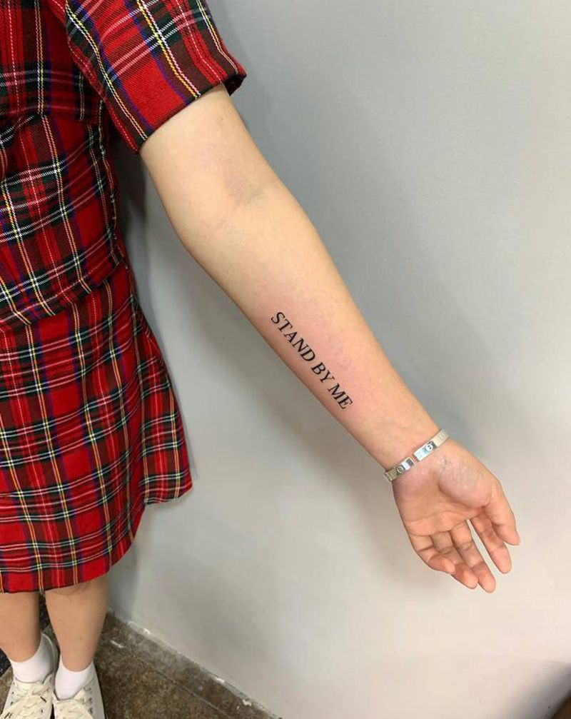 小臂英文纹身图片_手部手臂小清新英文纹身图案