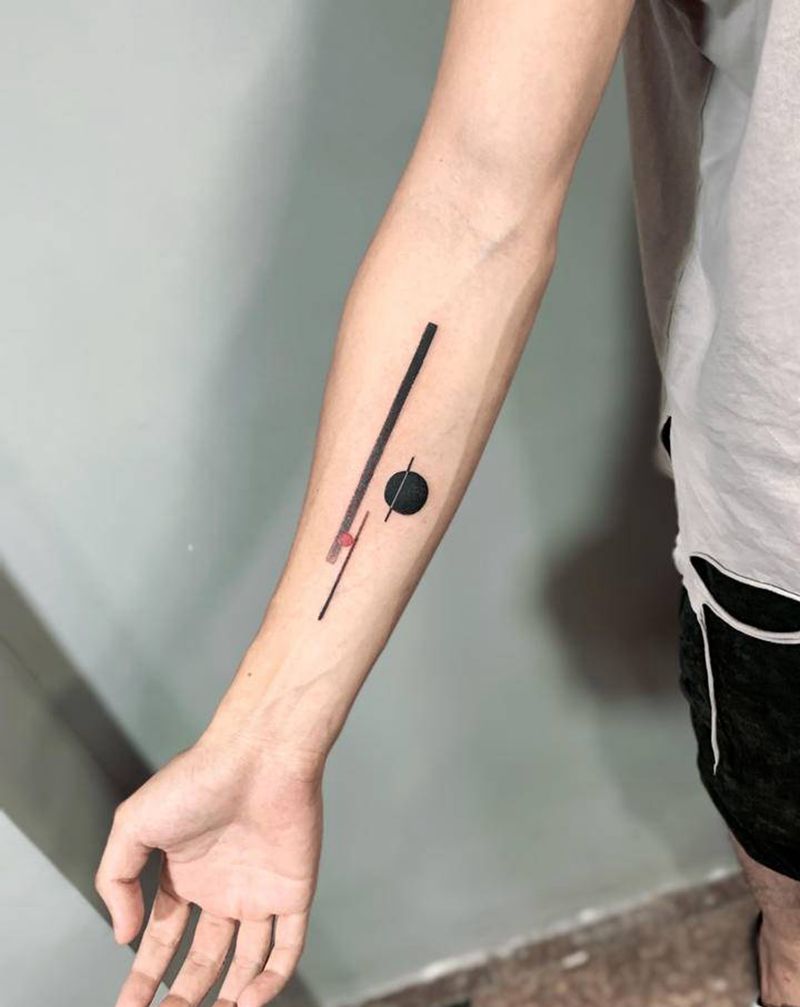 个性小图纹身图片_手臂手部几何纹身图案