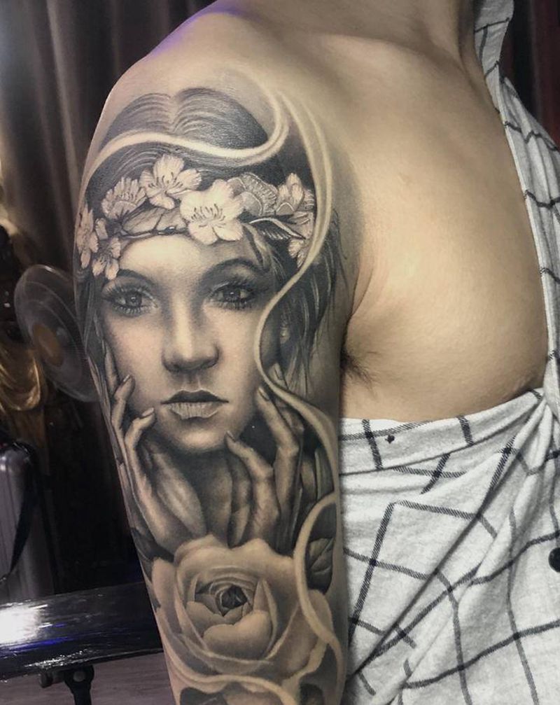 欧美纹身图片_手臂欧美写实纹身图案