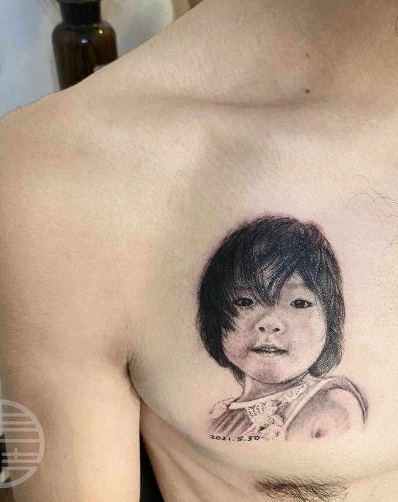 写实人像纹身图片_欧美写实纹身图案