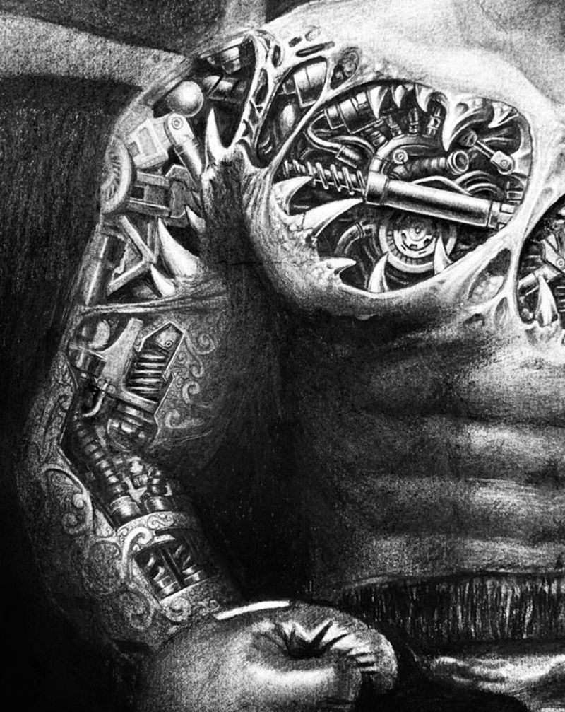 酷纹身图片_颈部老传统纹身图案