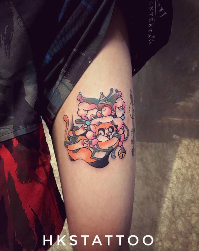 卡通纹身图片_手臂纹身图案