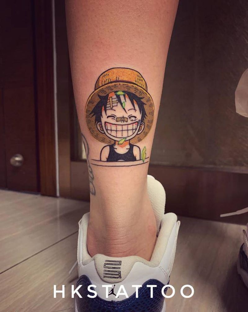路飞纹身图片_卡通纹身图案