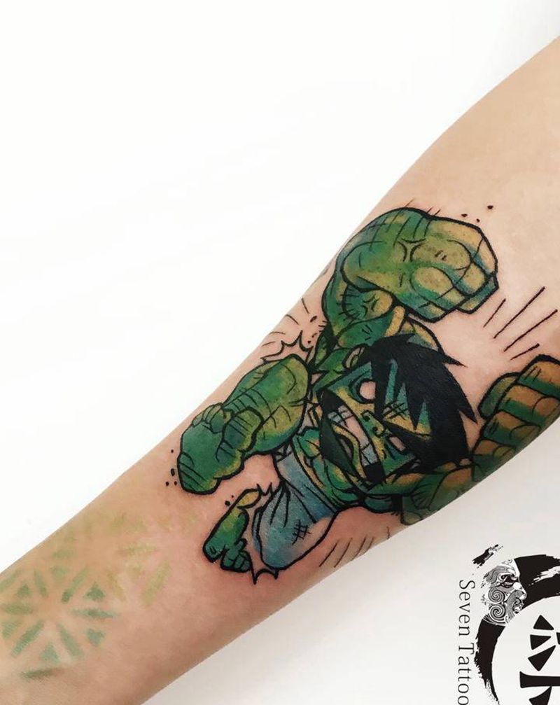 绿巨人纹身图片_手臂纹身图案