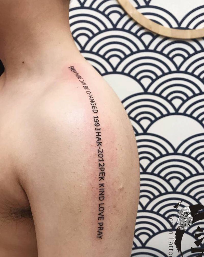 小字母纹身图片_手臂纹身图案