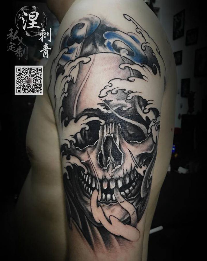 嘎巴拉纹身图片_手臂纹身图案