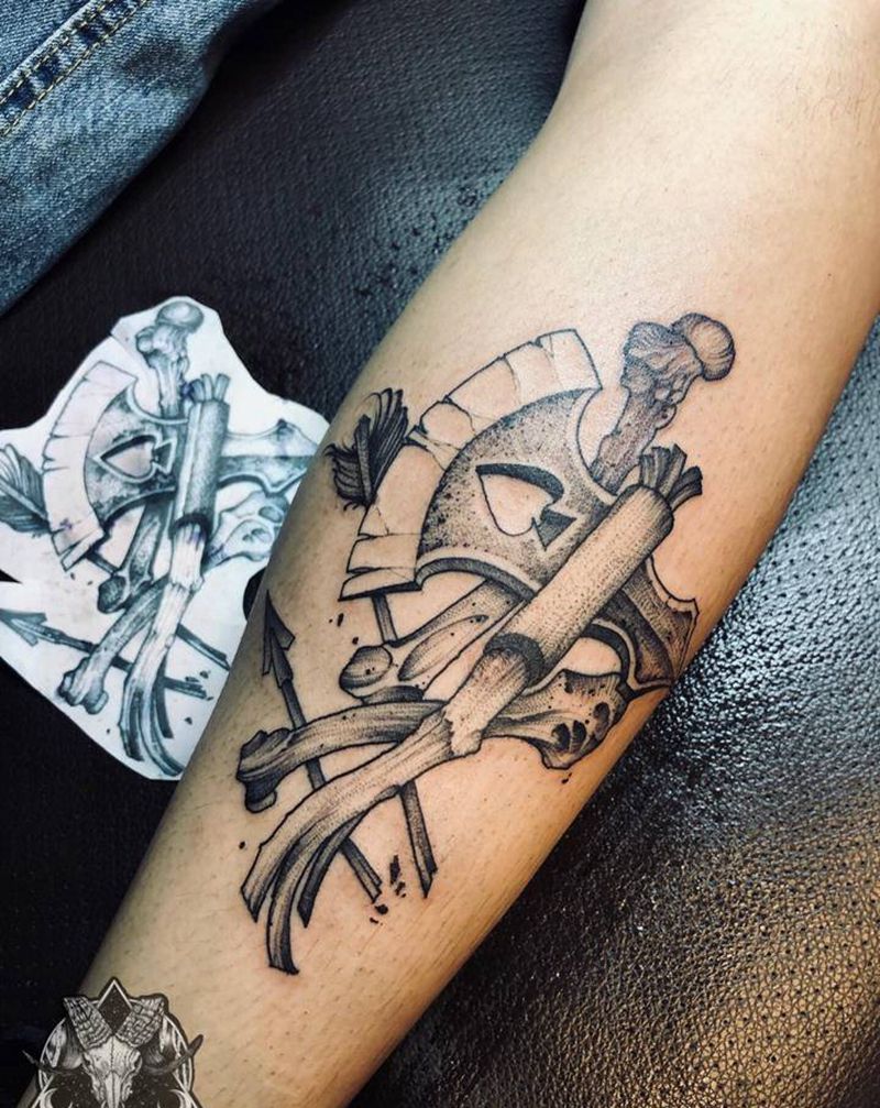 点刺纹身图片_脚部点刺纹身图案