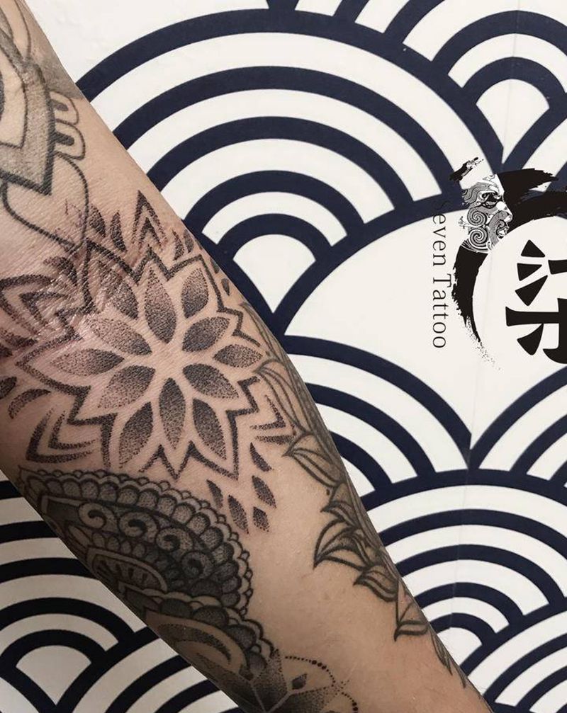 点刺小图纹身图片_手臂纹身图案