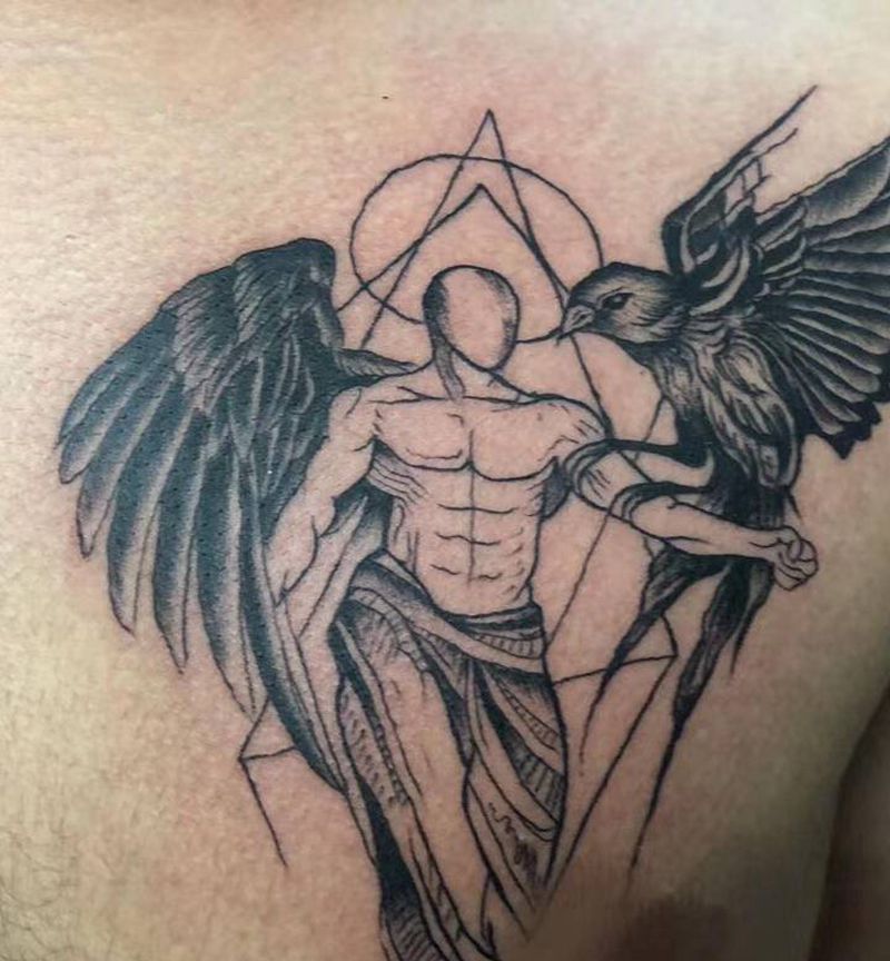 自在纹身图片_几何纹身图案