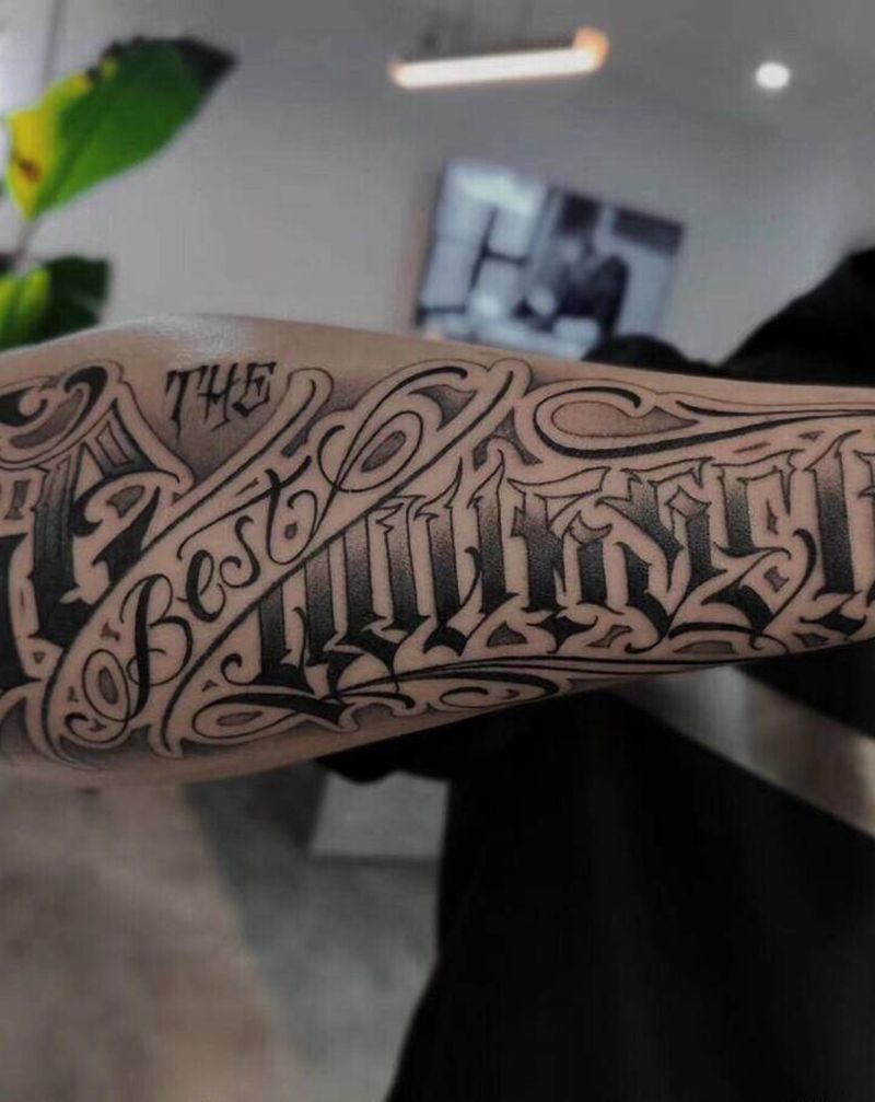 奇卡诺【丰兄作品】纹身图片_手臂花体字原创奇卡诺纹身图案