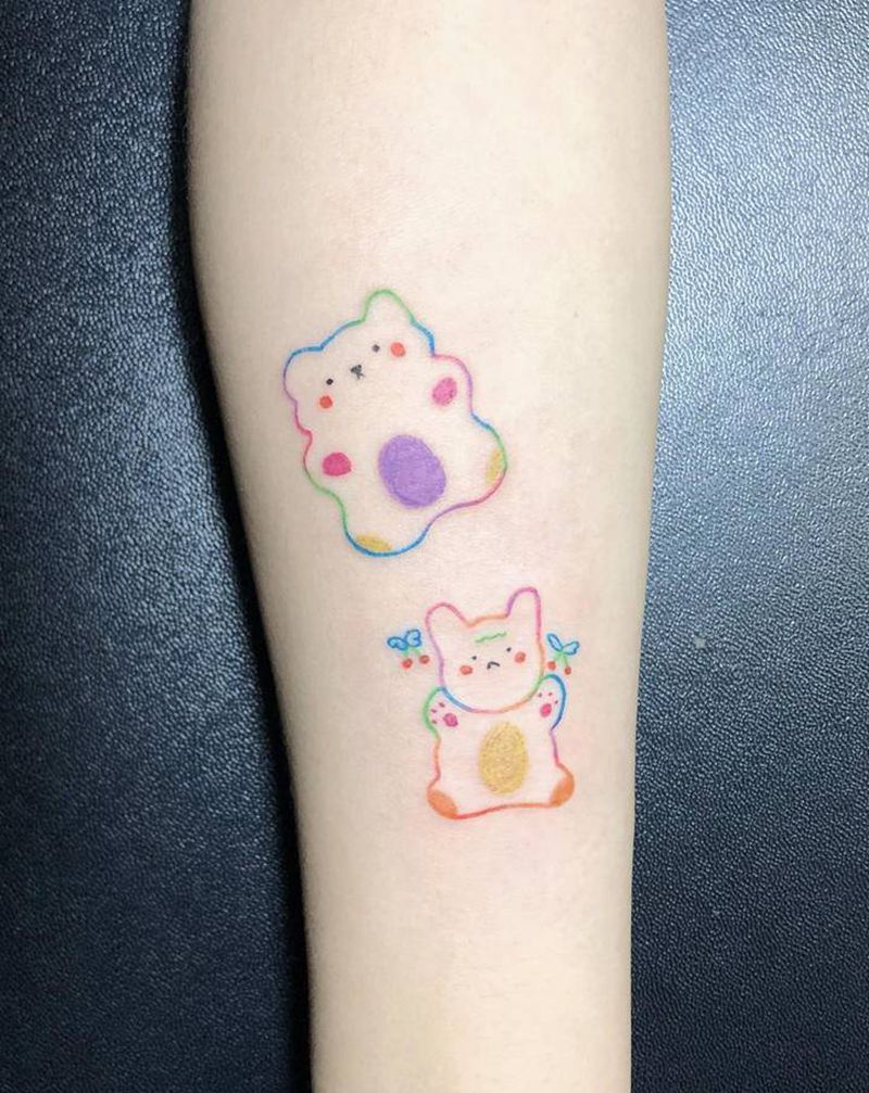 小清新纹身图片_手臂手部水墨水彩纹身图案