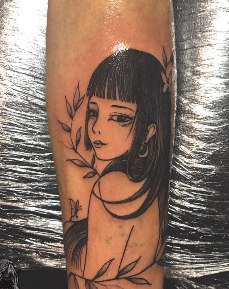 小清新纹身图片_手臂点刺纹身图案