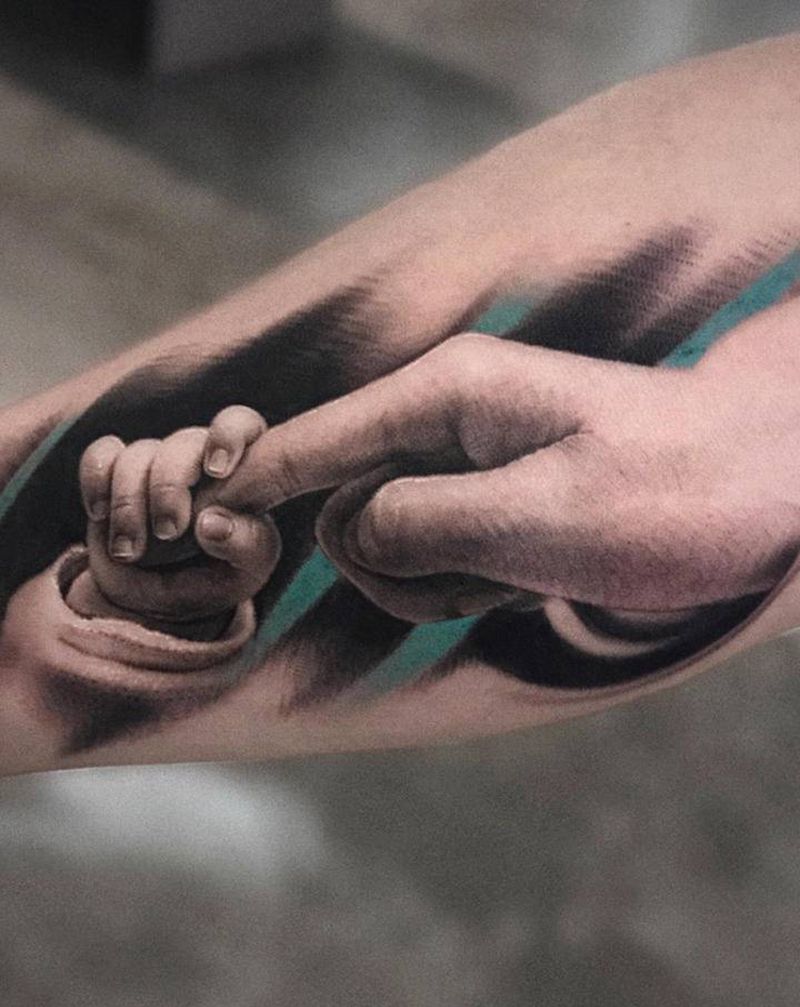 写实手【根作品】纹身图片_手臂欧美写实原创纹身图案