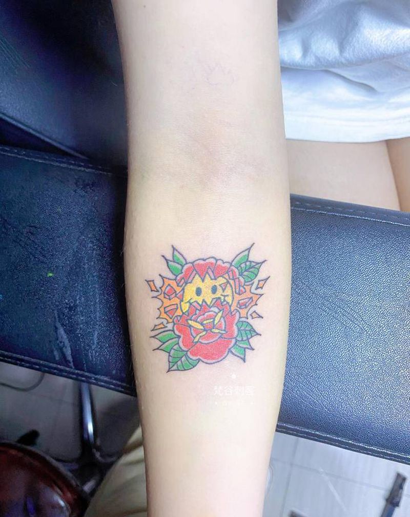 old school 小花纹身图片_手臂Old School纹身图案