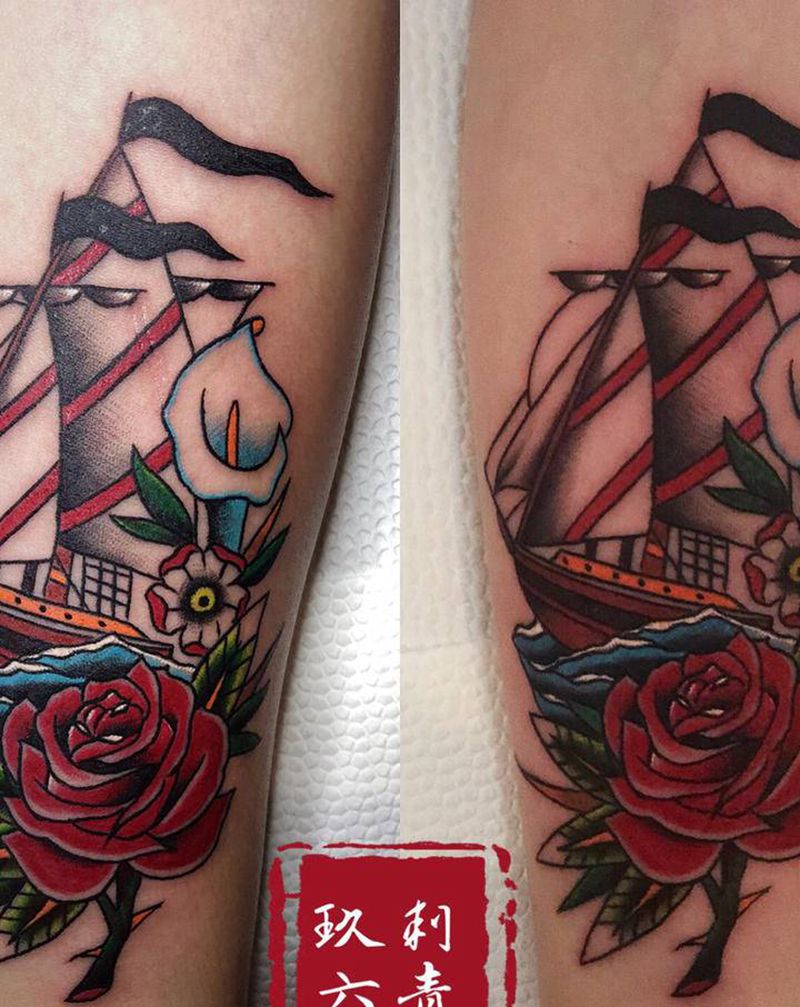 old纹身图片_手臂Old School纹身图案