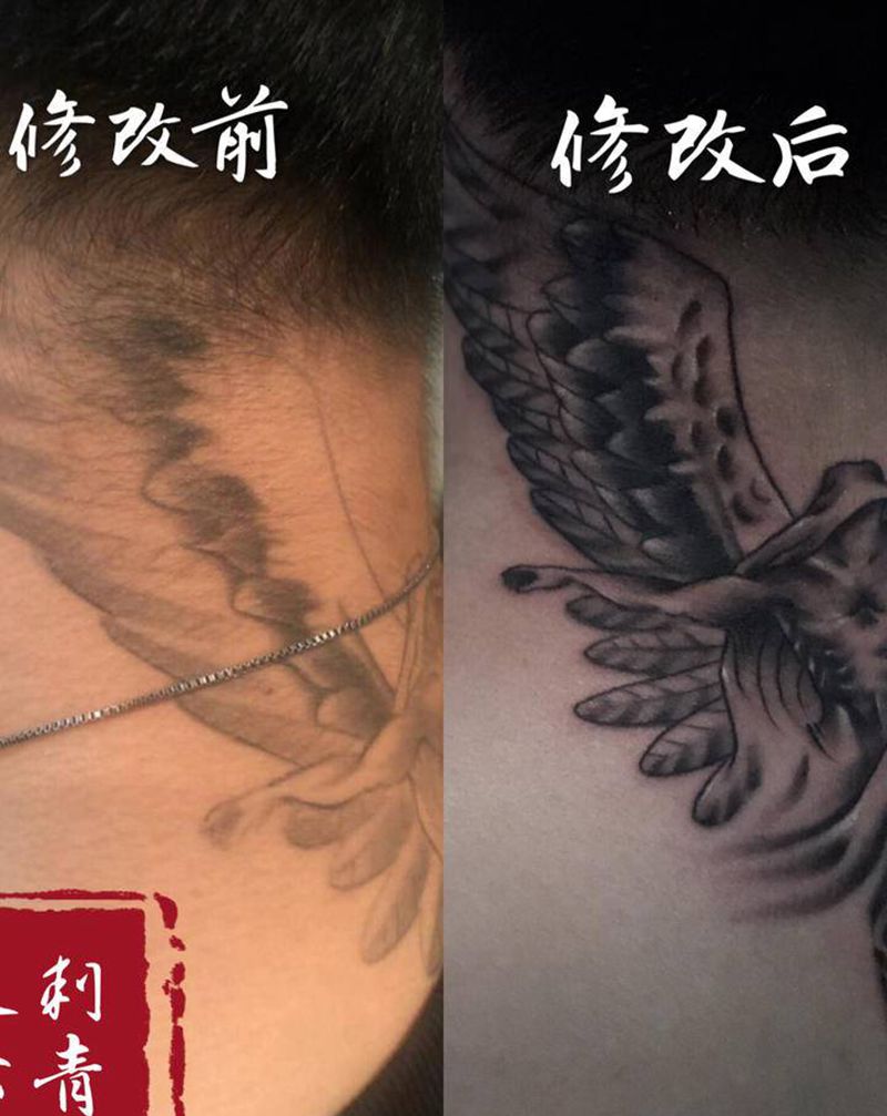 修改纹身图片_颈部纹身图案