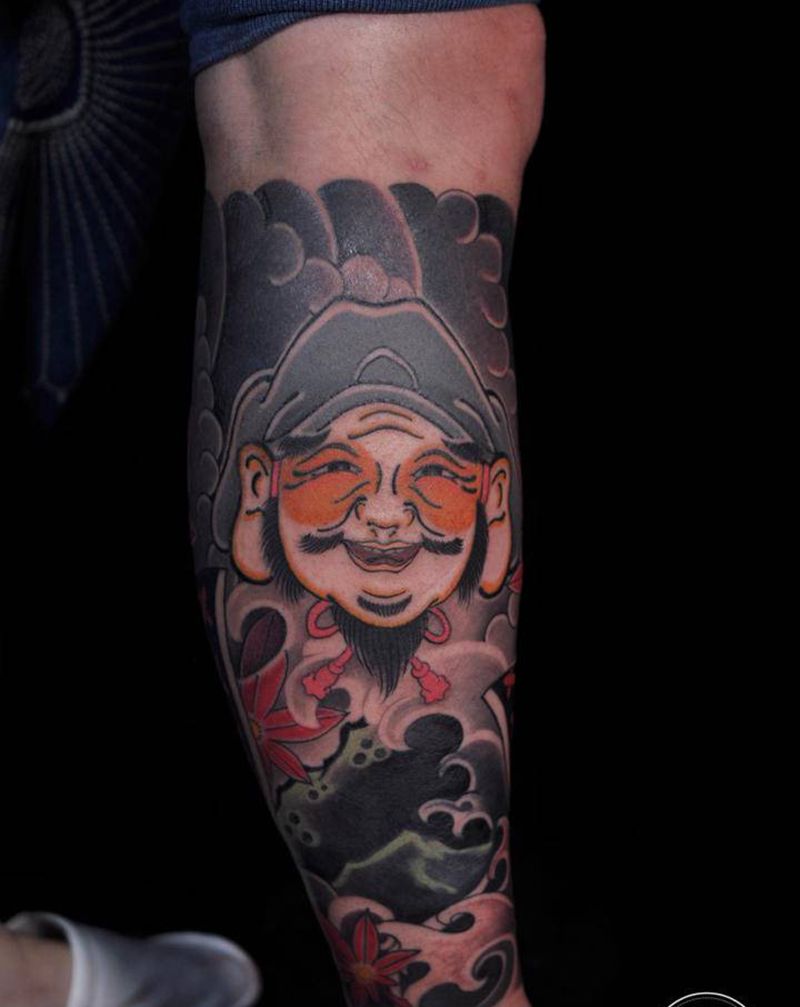 福神大黑天纹身图片_老传统纹身图案