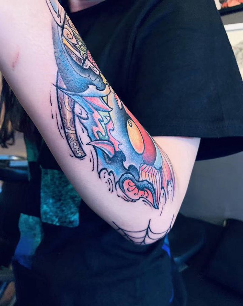 猴shool作品纹身图片_手臂Old School纹身图案